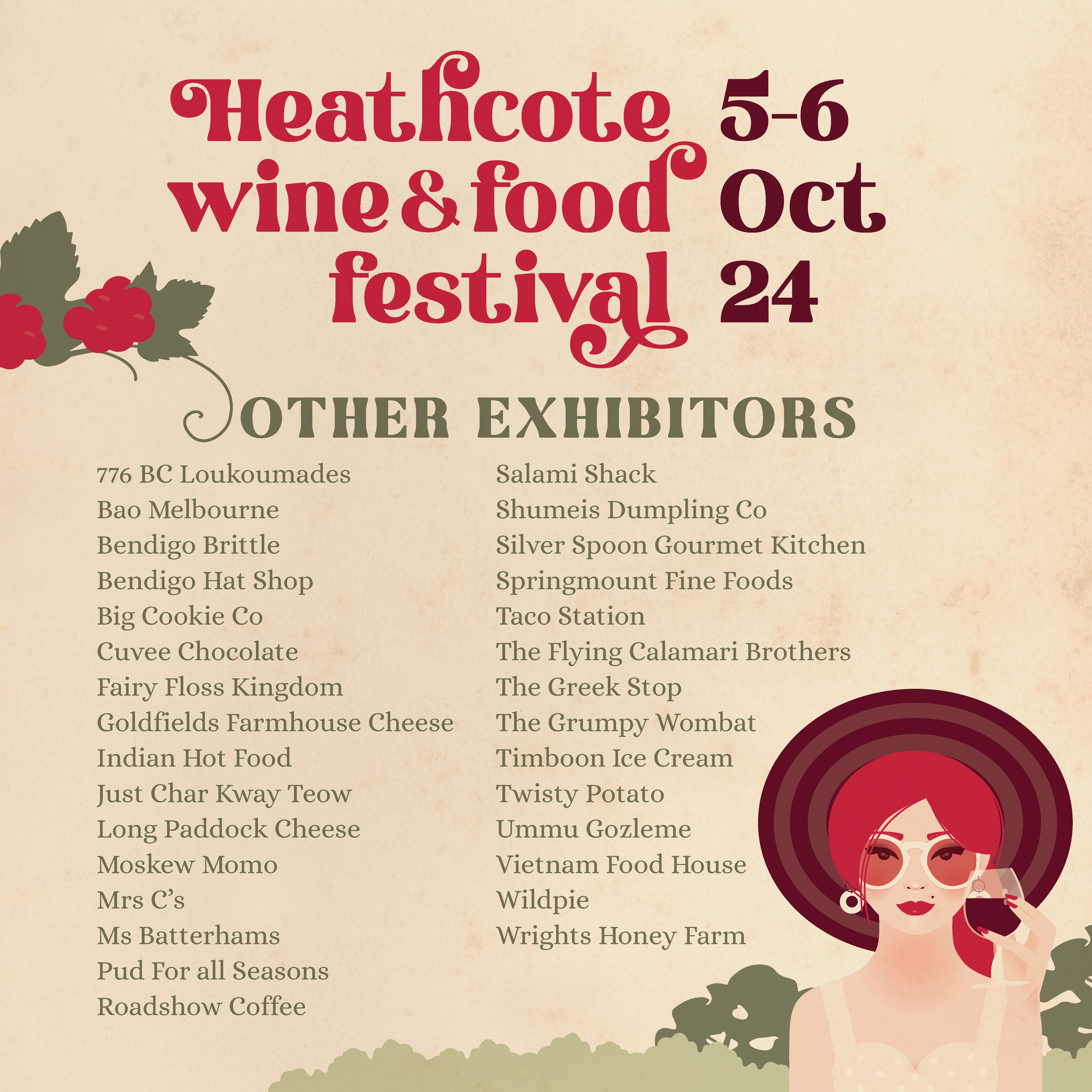 Heathcote Wine and Food Festival 2024 Other Exhibitors Social Media Tile 2